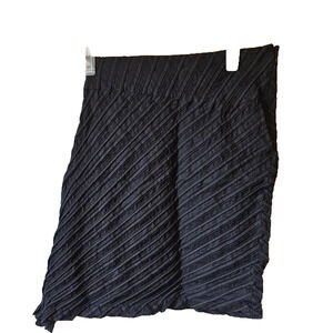 Womyn NYC Asymmetrical Skirt Black Textured Stretch Designer Womens 4